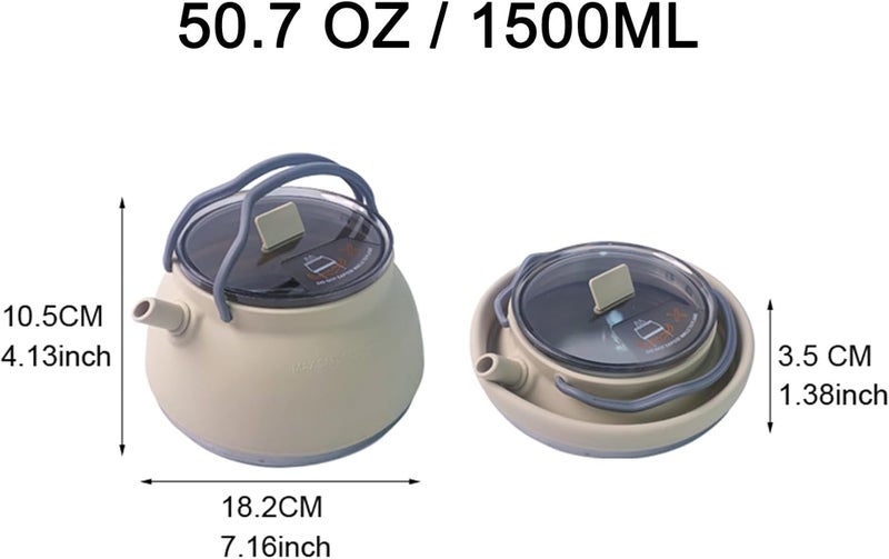 CAMPWOLF Portable Collapsible Camping Kettle, Coffee Pot for Hiking, Travel and Outdoors, 1.5L - Image 5